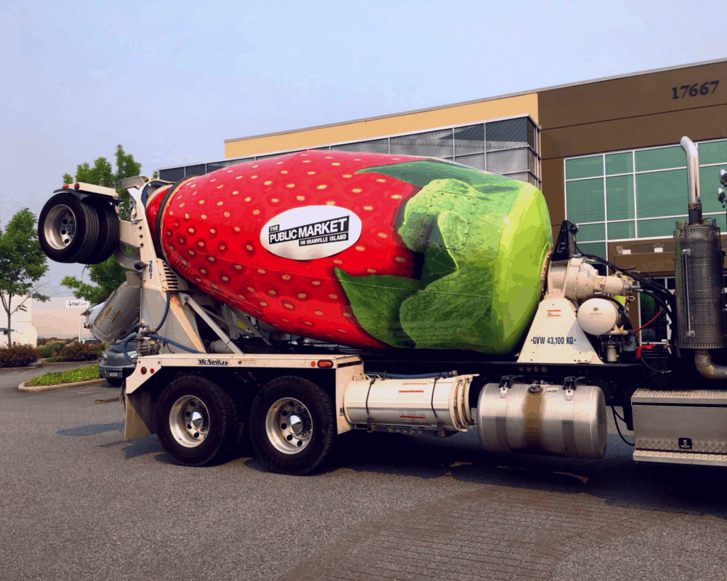 Cement truck drum wrap