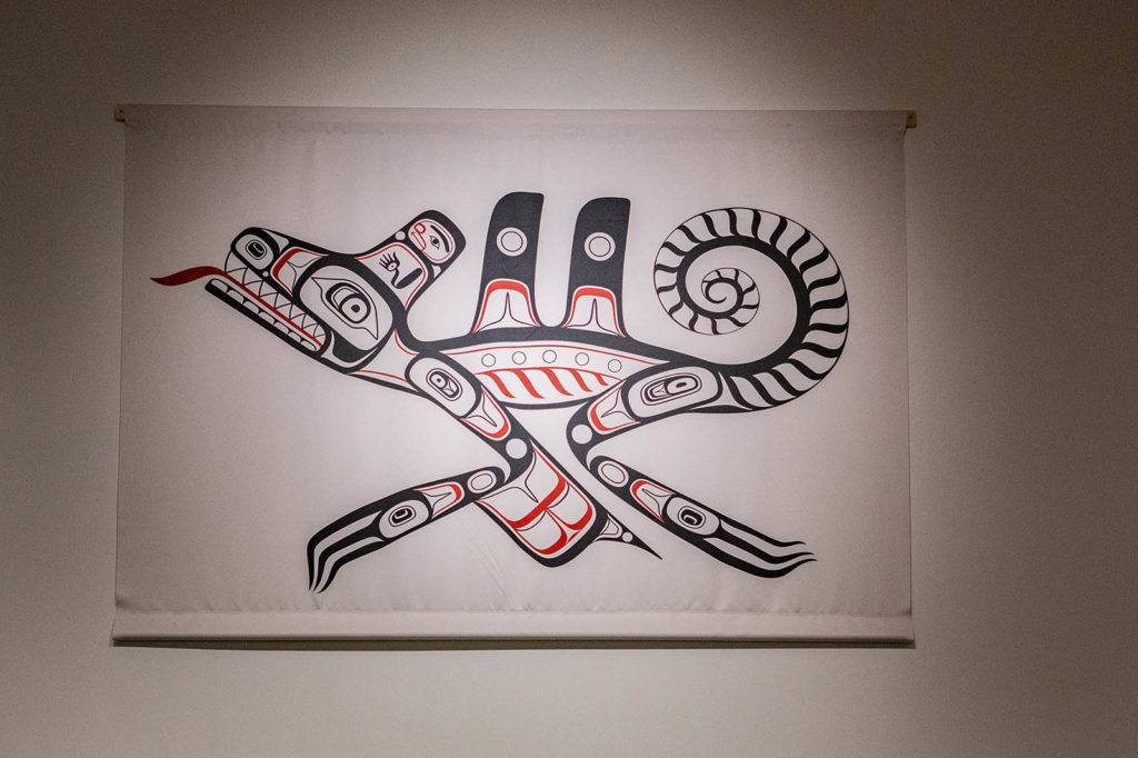 Don't Spill The Duck Grease (2018)  by Haida artist Kwiaahwah Jones 